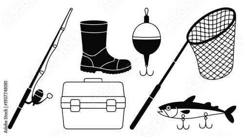 Fishing equipment and gear for recreational angling activities