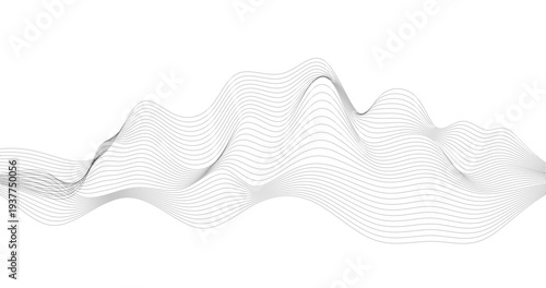 Geography Wave of particles Abstract illustration Futuristic technology style