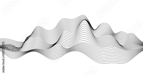 Abstract wave element for design Analog frequency track equalizer line on White background