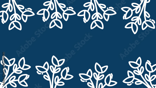 Seamless white floral pattern with hand-drawn flowers