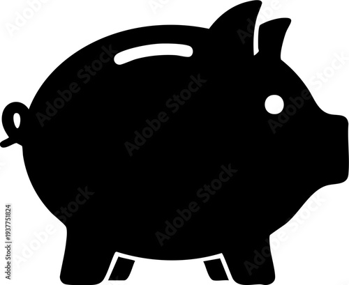 Saving Money Piggy Bank Icon Vector