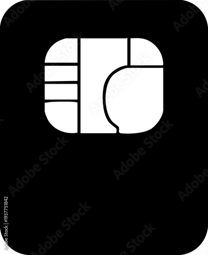 SIM Card Mobile Security Chip Icon Vector