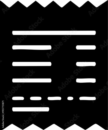 Detailed Invoice Receipt List Icon Vector
