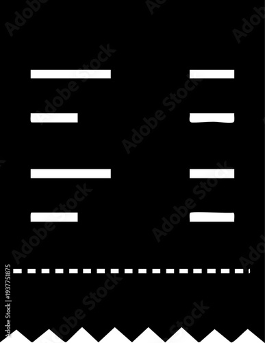 Billing Receipt Transaction List Icon Vector