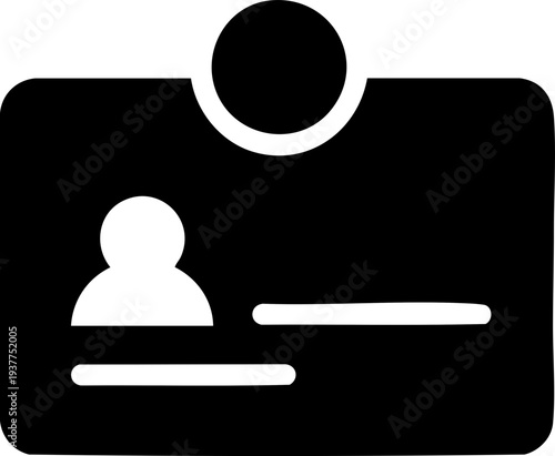 ID Card Name Tag Identification Icon