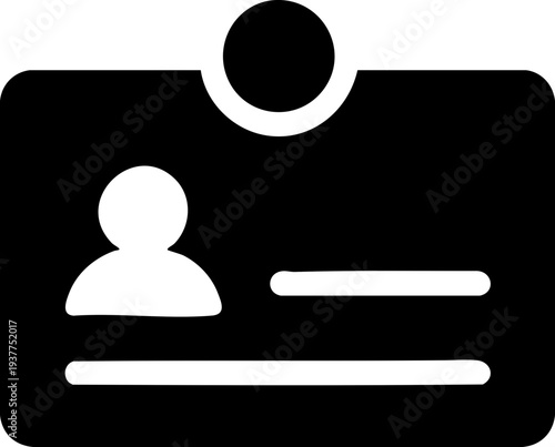 Employee ID Card Identification Icon