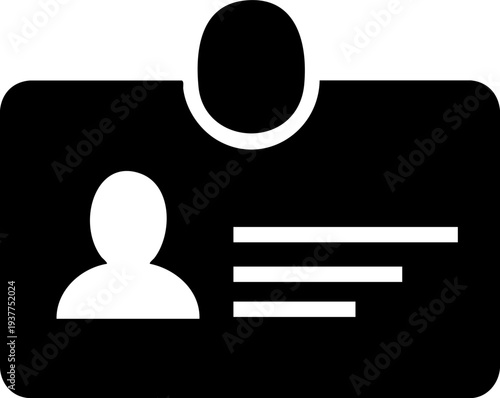 Identity Card ID Badge Portrait Icon
