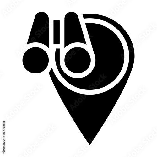 Find Location Vector Glyph Icon Design