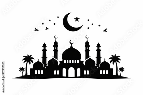 Ramadan light at the end of the night leading to takbir