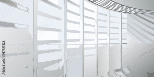 Abstract architectural view of a modern minimalist interior space