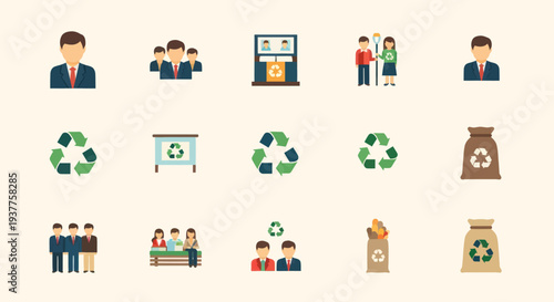 Corporate Social Responsibility and Sustainability Icons
