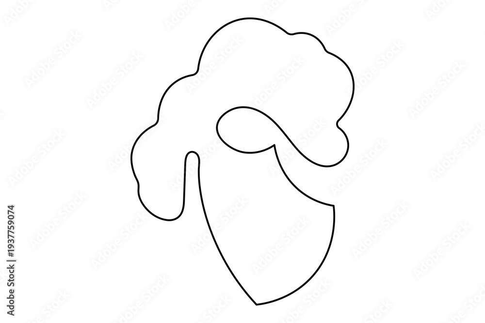 Obraz premium Cloud storage one line icon minimalist outline vector