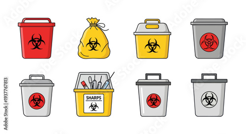 Biohazard Waste Bins and Sharps Container Collection