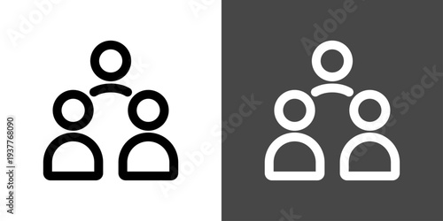 シンプルな複数の人のアイコン　チーム　グループ