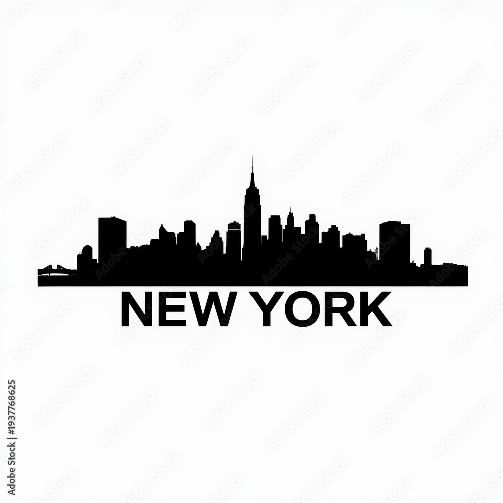 Obraz premium New York city skyline silhouette