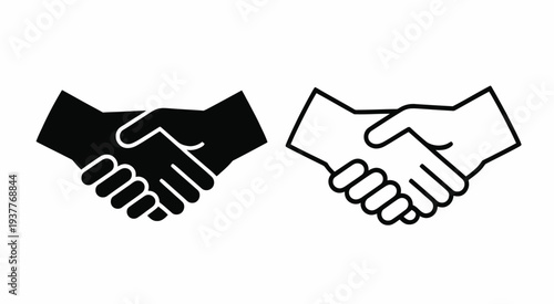 Business handshake partnership agreement vector