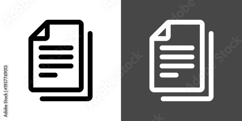 シンプルな書類のアイコンイラスト