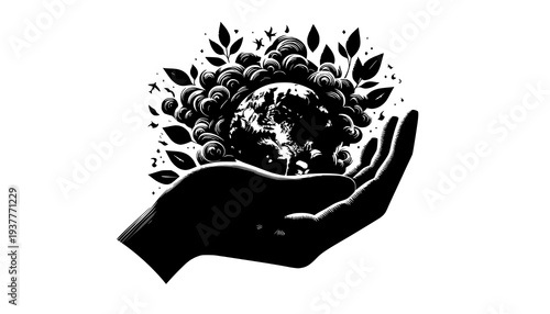 human head with fire flames