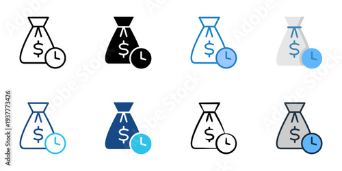Liability icons set multiple style collection. Editable stroke 
