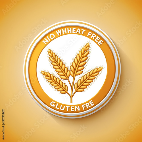 No wheat or gluten free product isolated icon