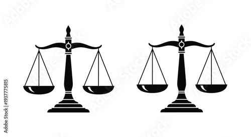 A pair of balanced scales symbolizing justice and legal equality