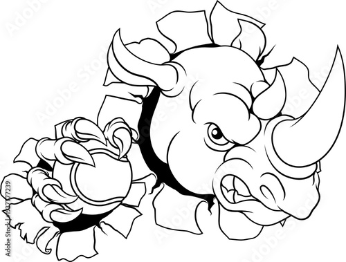 A Rhino Rhinoceros mean tou...