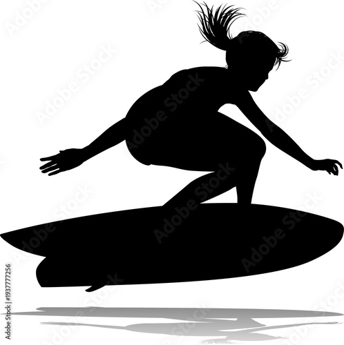 Surfer surfboard boarding f...