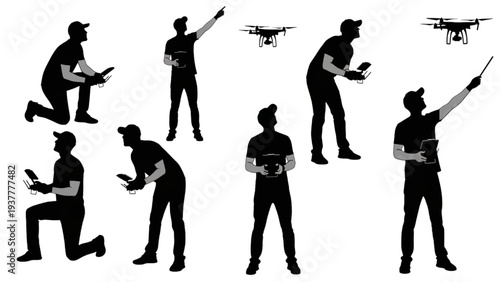 Dynamic Silhouette Collection of Drone Pilots Operating Unmanned Aerial Systems with Controllers