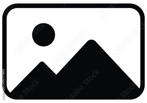 No photo icon set with missing or not found image symbol, placeholder for gallery, album, or UI design, clean modern flat vector