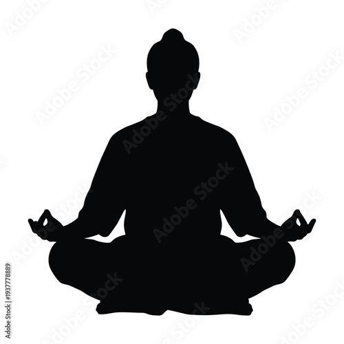 Serene person meditating in peaceful lotus position