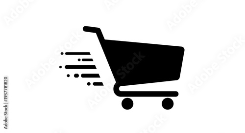 Accelerated Online Shopping Cart Symbol for Speedy E-commerce and Express Delivery Services