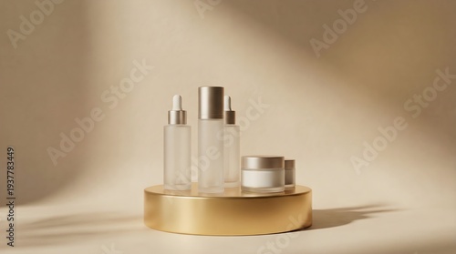 Luxury Cosmetic Product Podium Background for Skincare Mockup