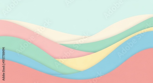 Abstract Colorful Wavy Layers Background Design.