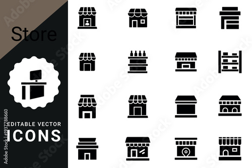 Store and shop icons and web and graphic use Vector illustration.
