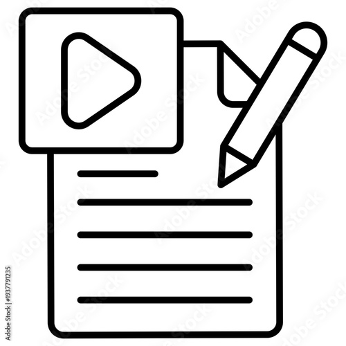 Email Campaign Outline Icon Illustration Vector