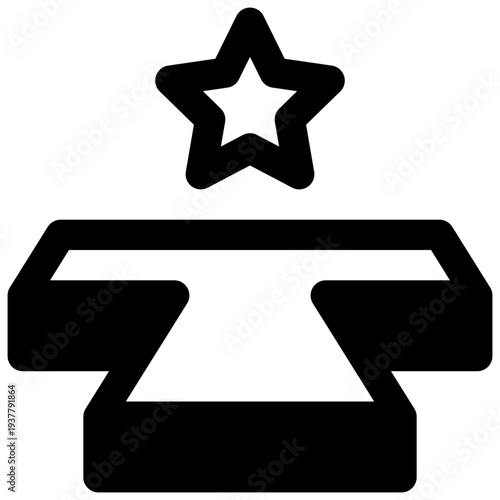 Runway. Outlined stroke vector icon with black-filled details.