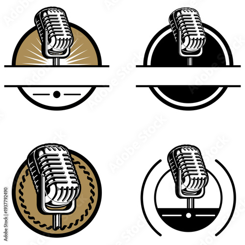 Badge Circular Mic Classic Radio Frames