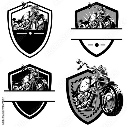 Badge Shield Motor Vintage Automotive Border
