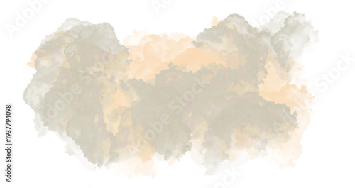 Soft gray and peach watercolor splotch vector illustration
