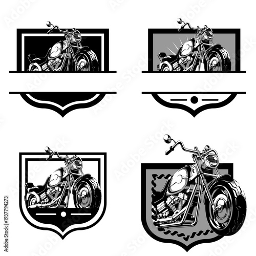 Badge Shield Motorcyle Classic Garage Frame