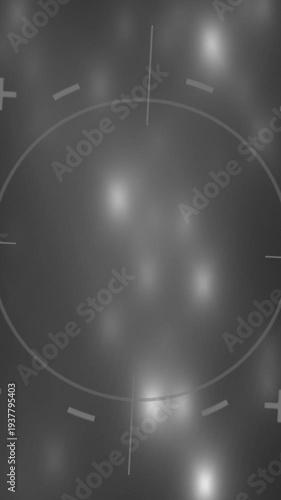 Abstract Dark Background with Glowing Particles and Target Overlay.
