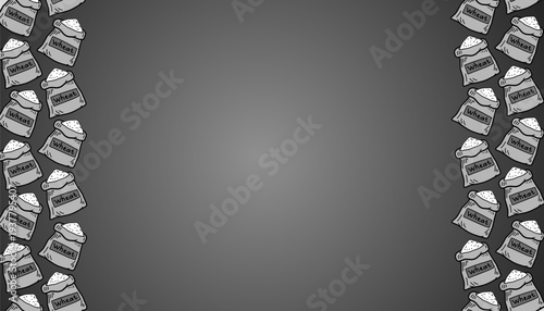 Wheat Flour Sack backgrou Pattern. Flour Bag Bakery Illustration. Handdrawn Wheat Ingredient Doodle. Repeating Flour Packaging Texture. Minimalist Baking Background. Bakery Ingredient Pattern Design. 