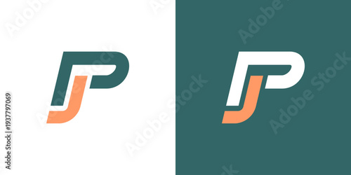 PJ JP logo icon letter isolated graphic