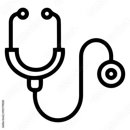 Medical Stethoscope Healthcare Icon Vector