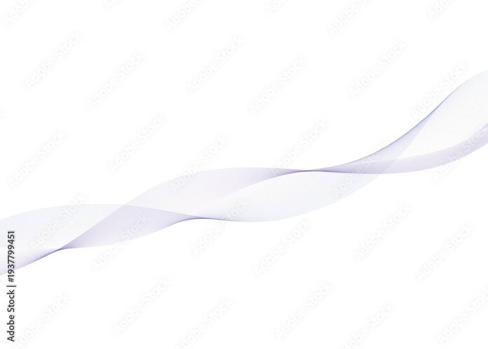 Obraz premium Abstract flowing light purple wavy transparent lines creating a soft ethereal gradient on a white background