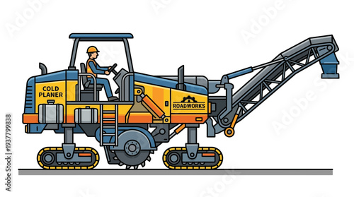 Road Planer Machine with Operator