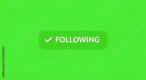 Following Button Confirmation on Green Screen Chroma Key Overlay