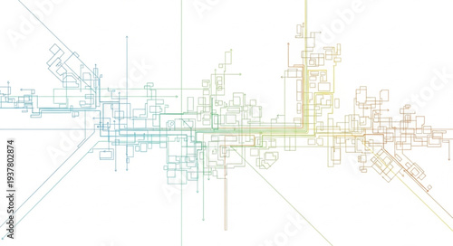 Abstract Cityscape Sketch Modern Architecture.