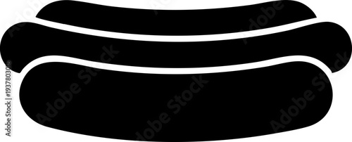 Hotdog icon for street food and snack menu