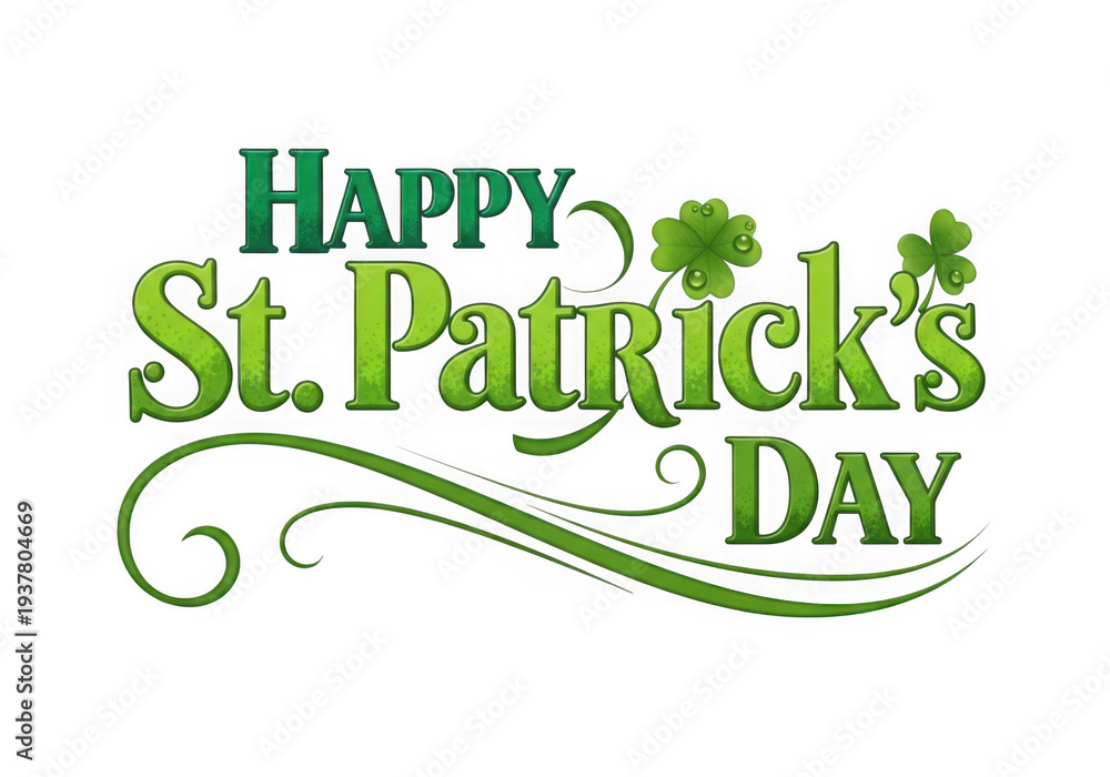 Fototapeta premium Celebrate st. patrick's day with a festive and colorful graphic design isolated on transparent background